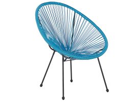 PE Rattan Accent Chair Blue ACAPULCO II