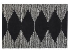 Cotton Area Rug 160x230cm Black and White