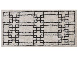 Cotton Area Rug 80x150cm Beige