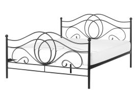 Metal EU Double Size Bed Black LYRA