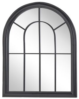 Metal Window Wall Mirror 69x89cm Black