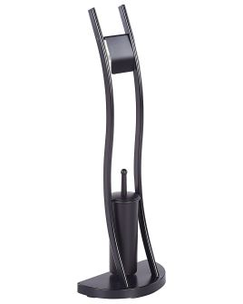 Freestanding Toilet Paper and Brush Holder Black SOACHA