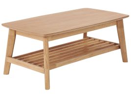 Coffee Table with Shelf Light Wood TULARE