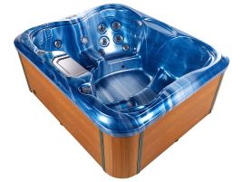 Square Hot Tub with LED Blue ARCELIA
