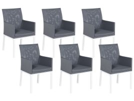 Set of 6 Garden Chairs Grey BACOLI