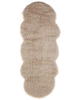Faux Sheepskin Rug Sand Beige MAMUNGARI