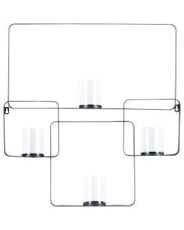 Metal Wall Candle Holder 65cm Black
