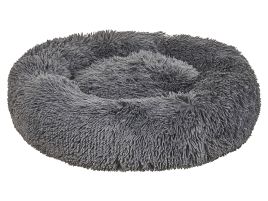 Faux Fur Pet Bed ø 60 cm Dark Grey KULU