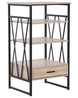 3 Tier Bookshelf Light Wood KEENE