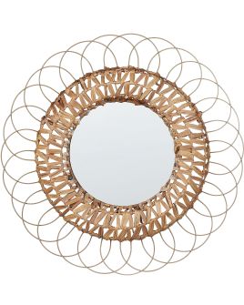 Water Hyacinth Wall Mirror 67cm Natural