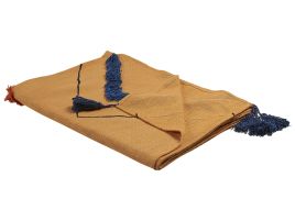Cotton Blanket 130 x 180 cm Orange SHIMLA