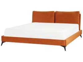 Velvet EU Super King Size Bed Orange MELLE