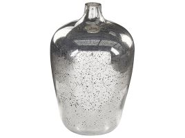 Glass Flower Vase 40 Silver Black KACHORI