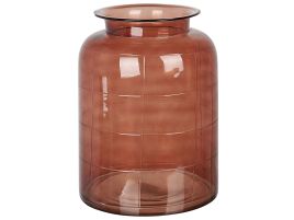 Glass Flower Vase 35 Brown VINDALOO