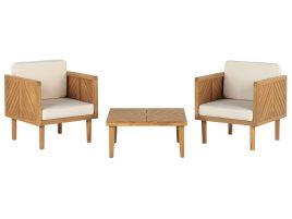 Accacia Wood Garden Bistro Set Light BARATTI