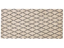 Area Rug 80x150cm Beige and Black