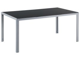 Garden Dining Table 160 x 90 cm Black CATANIA
