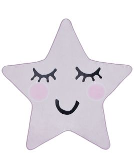 Kids Rug Star Print 120x120cm Pink