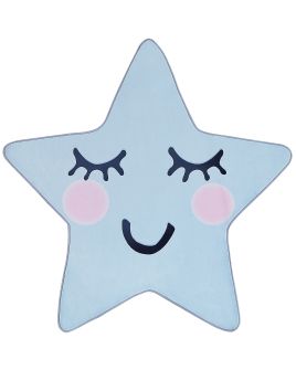 Kids Rug Star Print 120x120cm Blue