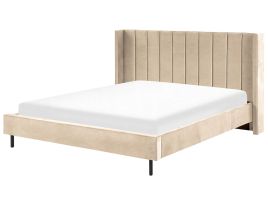 Velvet EU Super King Size Bed Beige VILLETTE