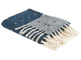 Blanket 130 x 170 cm Dark Blue TAARI