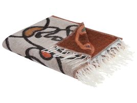 Blanket Face Motif 130 x 170 cm Multicolour BARBOT