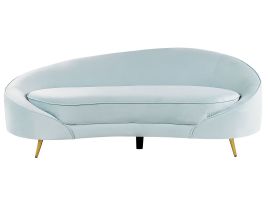 Velvet Sofa Light Blue SAVAR