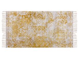 Vintage Area Rug 80x150cm Yellow and Beige
