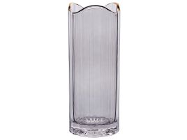 Glass Flower Vase 30 Grey Gold PERDIKI