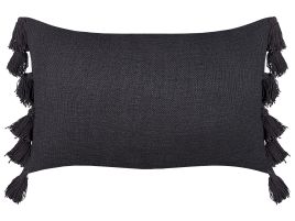 Cotton Cushion With Tassels 35x55cm Grey