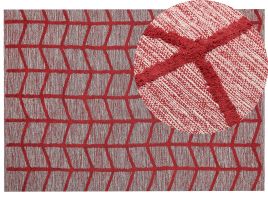 Cotton Area Rug 160x230cm Red