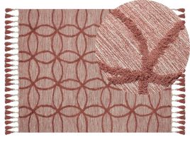 Cotton Area Rug 140x200cm Red