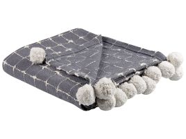 Cotton Blanket 125 x 150 cm Grey YASAM