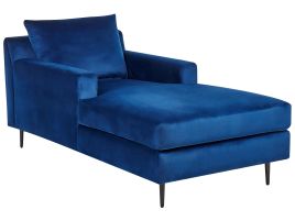 Velvet Chaise Lounge Navy Blue GUERET