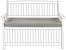 Bench Seat Pad Cushion 108 x 45 cm Grey SOVANA