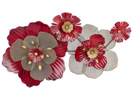 Wall DÃ©cor Flowers Red SCANDIUM