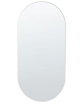 Oval Wall Mirror 40x80cm Silver