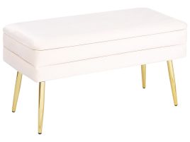 Bedroom Storage Bench White DURHAM