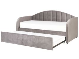 Velvet EU Single Trundle Bed Grey EYBURIE