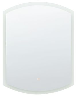 Oval LED Wall Mirror 78cm Silver