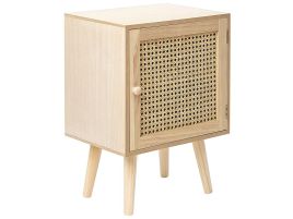 Bedside Table - BARNET Nightstand Light Wood 38cm
