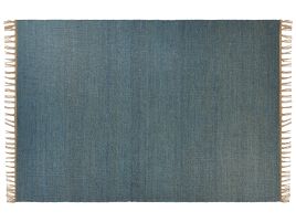 Jute Area Rug 160x230cm Blue
