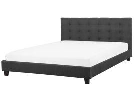 Fabric EU Super King Size Waterbed Dark Grey LA ROCHELLE