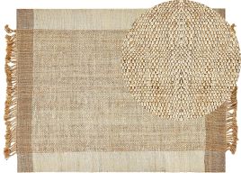 Jute Area Rug 160x230cm Beige