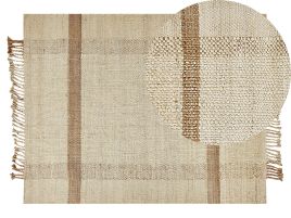 Jute Area Rug 140x200cm Beige