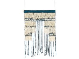 Cotton MacramÃ© Wall Hanging  Blue and Beige NADRA