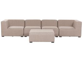 4 Seater Modular Garden Sofa Set Beige AREZZO