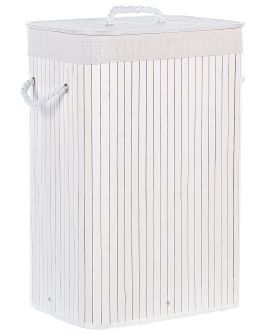 Bamboo Basket with Lid White KOMARI