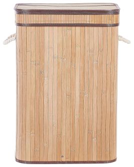 Bamboo Basket with Lid Light Wood KALUTARA