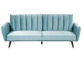 Velvet Sofa Bed Light Blue VIMMERBY